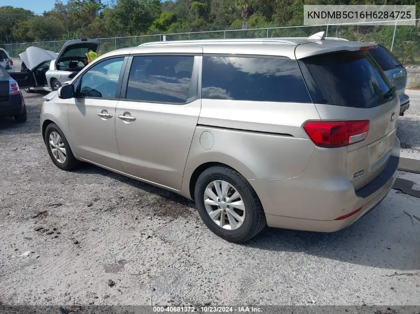 2017 Kia Sedona Lx VIN: KNDMB5C16H6284725 Lot: 40681372