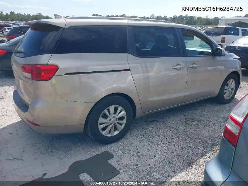 2017 Kia Sedona Lx VIN: KNDMB5C16H6284725 Lot: 40681372