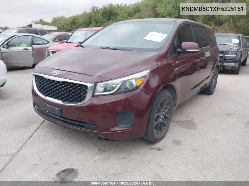 2017 Kia Sedona Lx VIN: KNDMB5C1XH6225161 Lot: 40687184