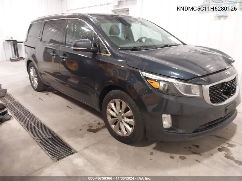 KNDMC5C11H6280126 2017 Kia Sedona Ex