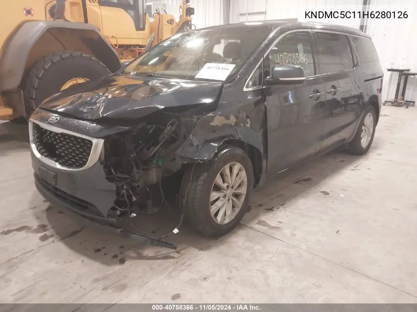 KNDMC5C11H6280126 2017 Kia Sedona Ex