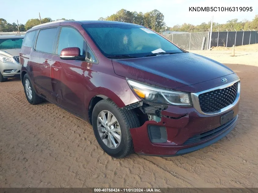 2017 Kia Sedona Lx VIN: KNDMB5C10H6319095 Lot: 40758424