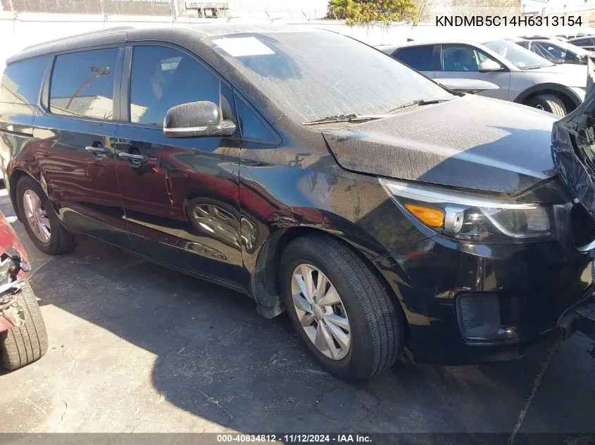 2017 Kia Sedona Lx VIN: KNDMB5C14H6313154 Lot: 40834812