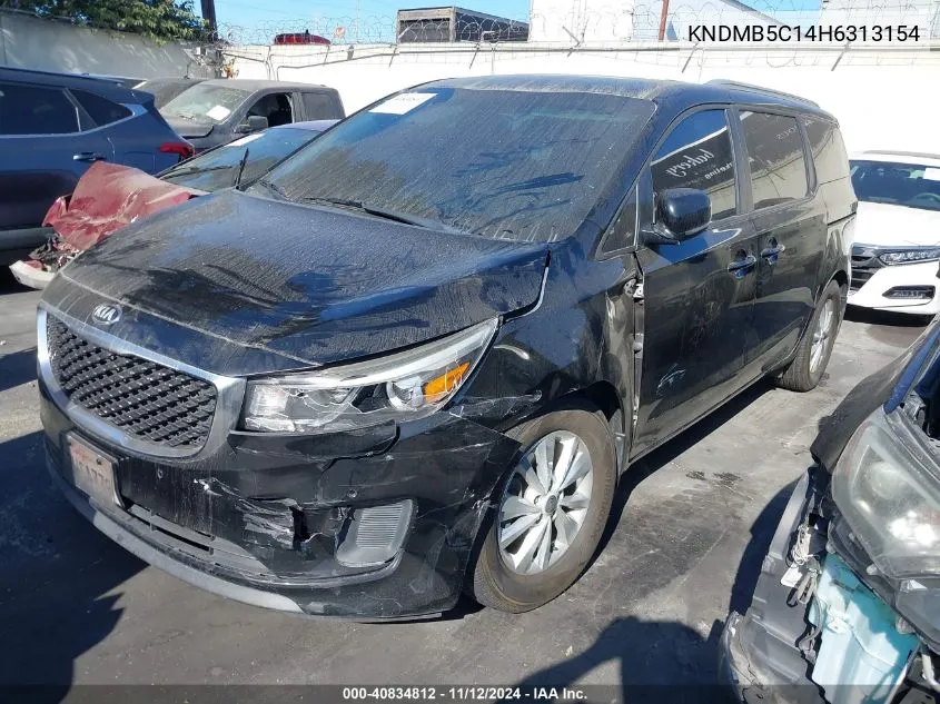 2017 Kia Sedona Lx VIN: KNDMB5C14H6313154 Lot: 40834812