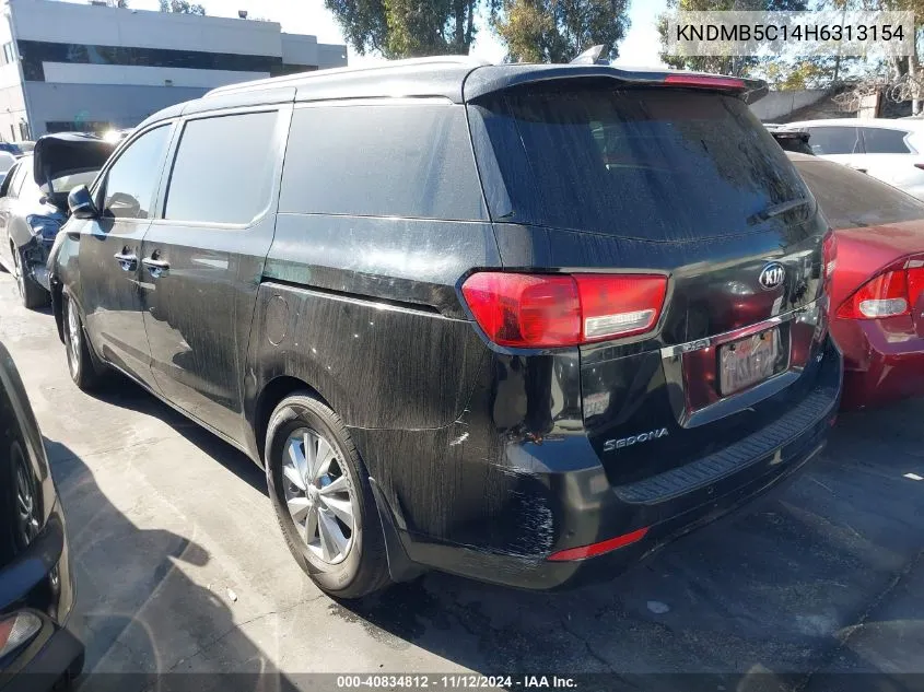 2017 Kia Sedona Lx VIN: KNDMB5C14H6313154 Lot: 40834812