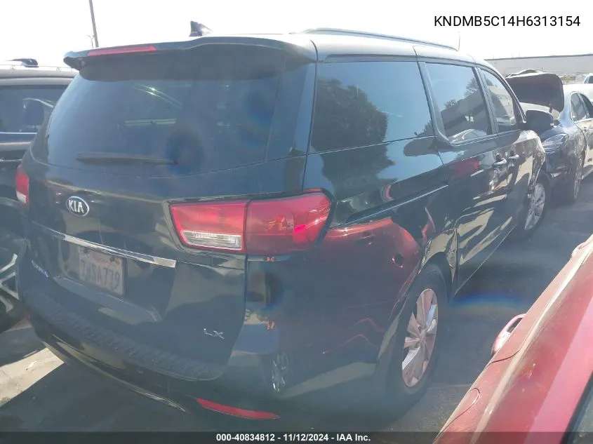 2017 Kia Sedona Lx VIN: KNDMB5C14H6313154 Lot: 40834812