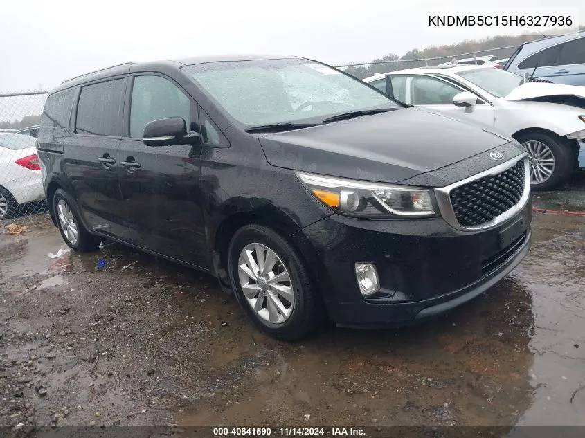 2017 Kia Sedona Lx VIN: KNDMB5C15H6327936 Lot: 40841590