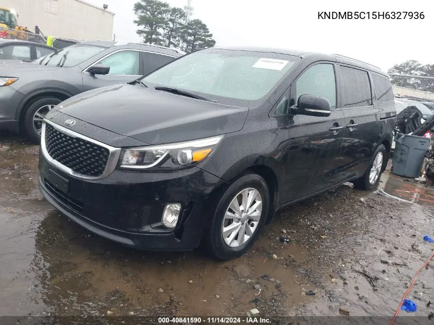 2017 Kia Sedona Lx VIN: KNDMB5C15H6327936 Lot: 40841590