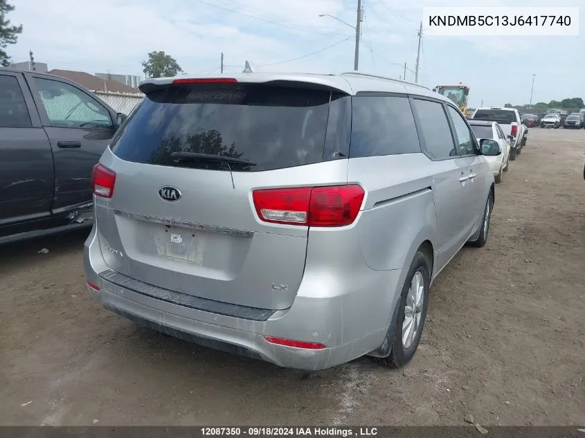 2018 Kia Sedona VIN: KNDMB5C13J6417740 Lot: 12087350