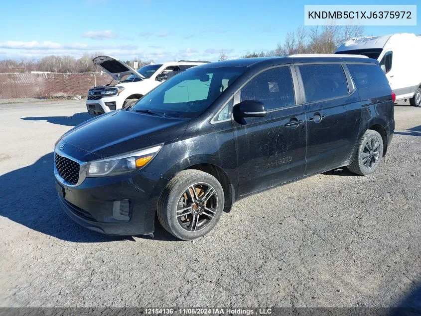 2018 Kia Sedona Lx VIN: KNDMB5C1XJ6375972 Lot: 12154136