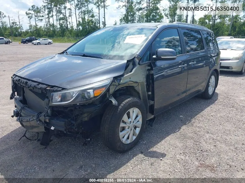 2018 Kia Sedona Lx VIN: KNDMB5C15J6350400 Lot: 40018255