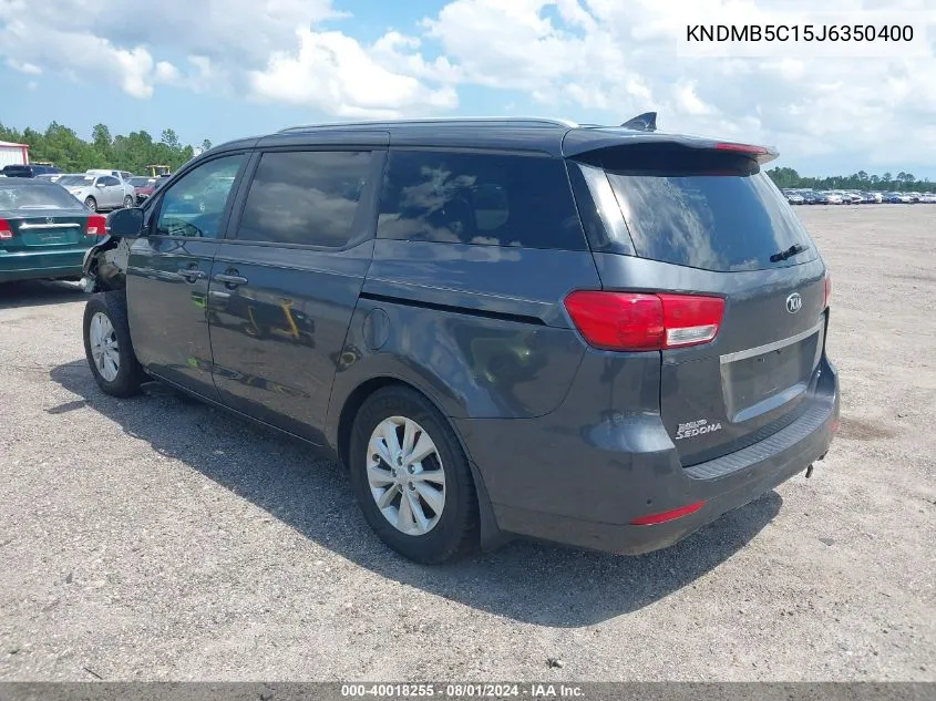 2018 Kia Sedona Lx VIN: KNDMB5C15J6350400 Lot: 40018255