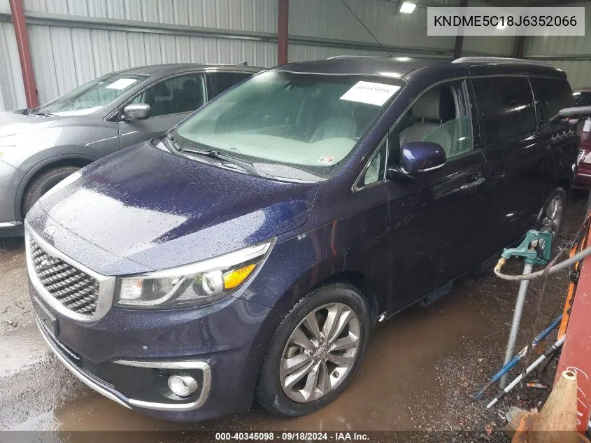 2018 Kia Sedona Sx Limited VIN: KNDME5C18J6352066 Lot: 40345098