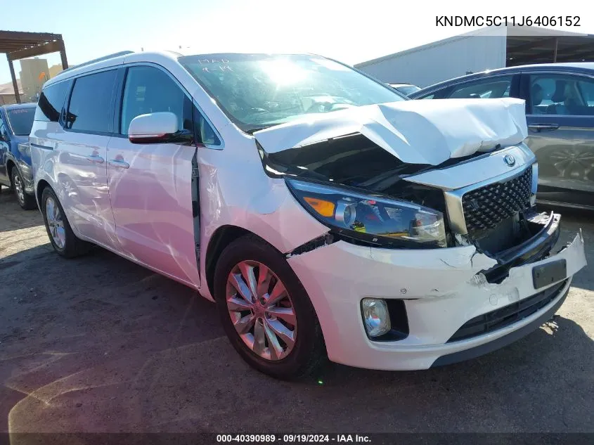 2018 Kia Sedona Ex VIN: KNDMC5C11J6406152 Lot: 40390989