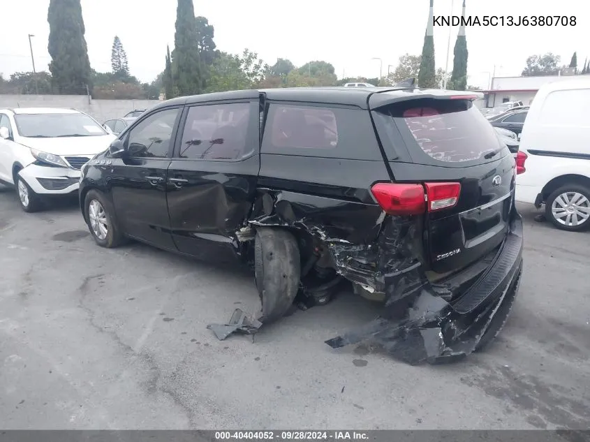 2018 Kia Sedona L VIN: KNDMA5C13J6380708 Lot: 40404052