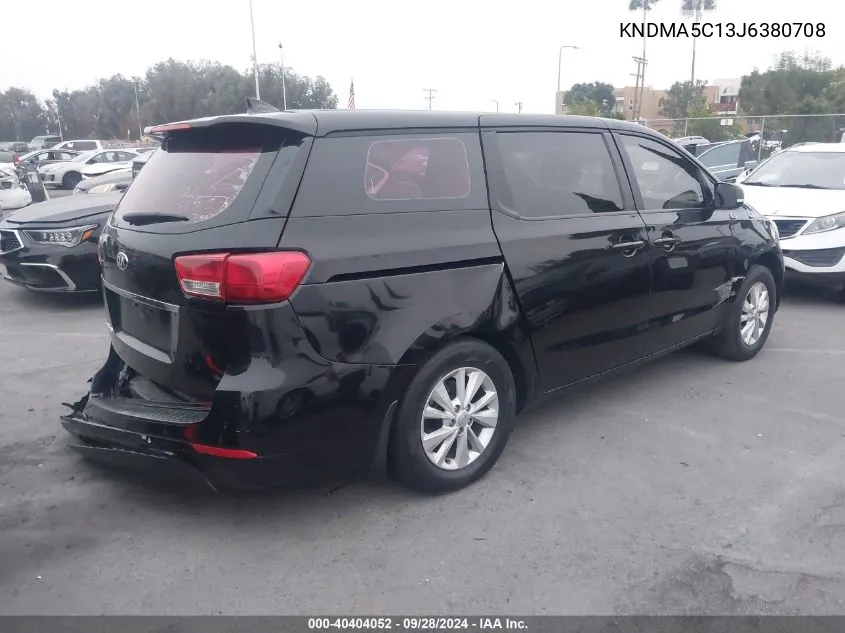 2018 Kia Sedona L VIN: KNDMA5C13J6380708 Lot: 40404052