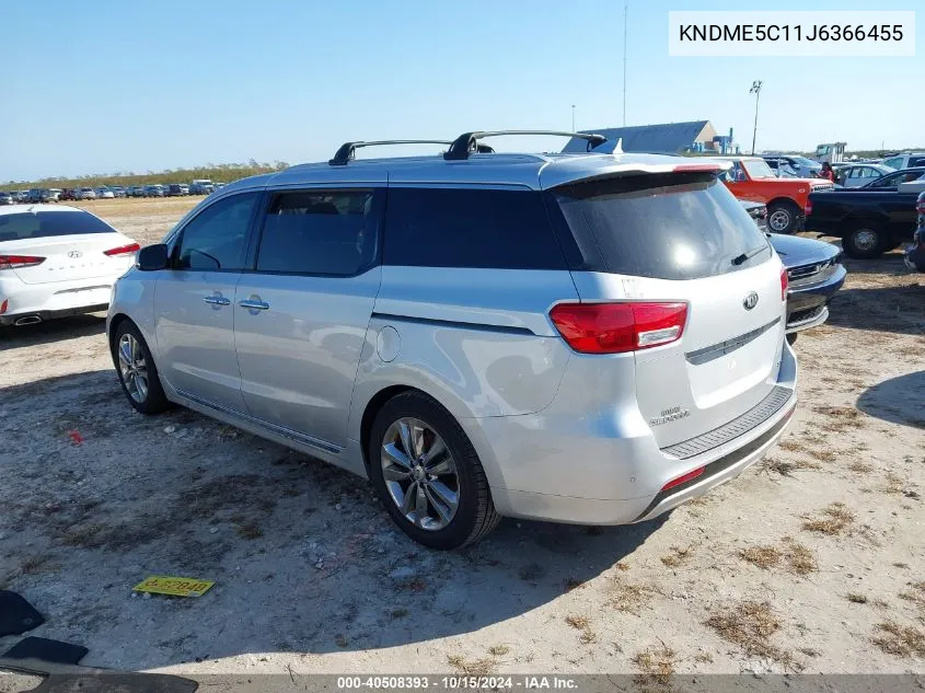 2018 Kia Sedona Sx Limited VIN: KNDME5C11J6366455 Lot: 40508393