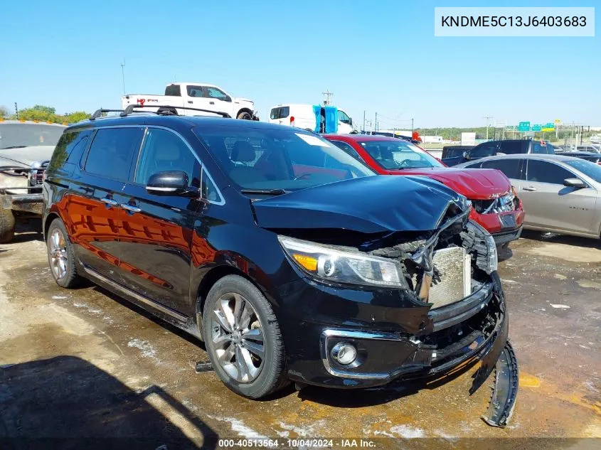 2018 Kia Sedona Sx Limited VIN: KNDME5C13J6403683 Lot: 40513564