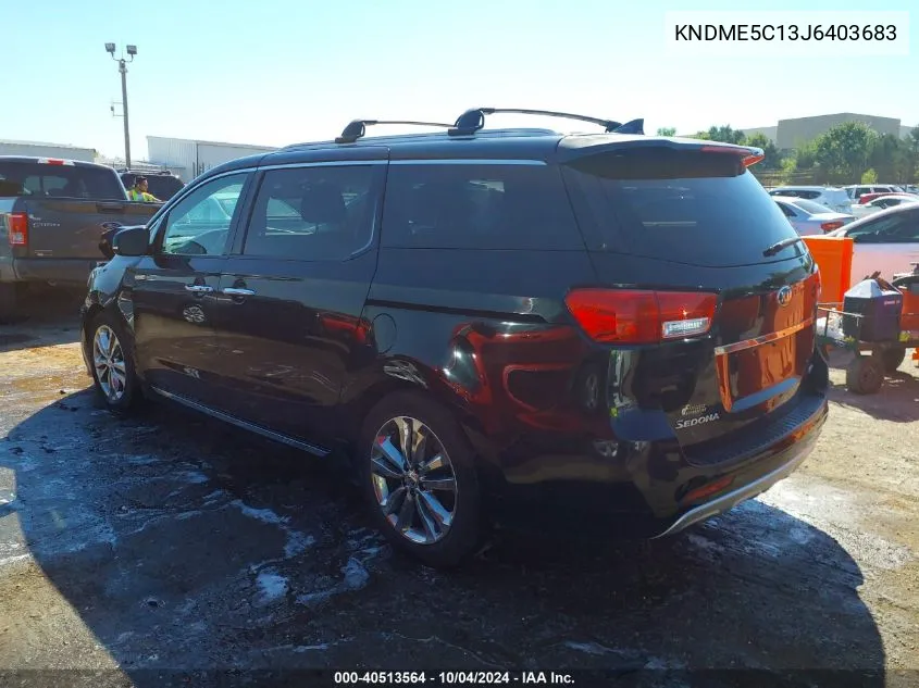 2018 Kia Sedona Sx Limited VIN: KNDME5C13J6403683 Lot: 40513564