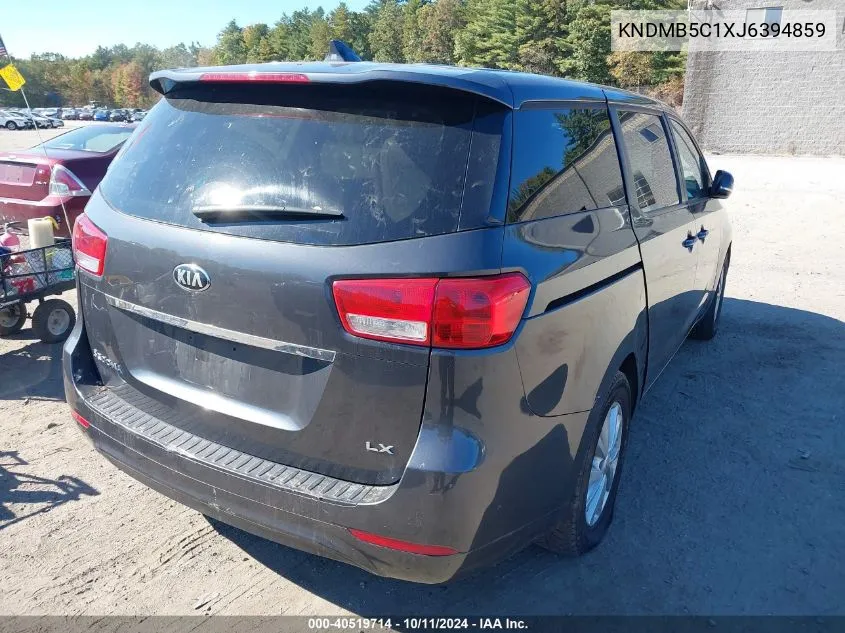 2018 Kia Sedona Lx VIN: KNDMB5C1XJ6394859 Lot: 40519714