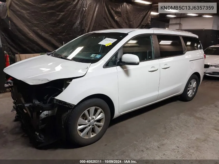 2018 Kia Sedona Lx VIN: KNDMB5C13J6357359 Lot: 40525311