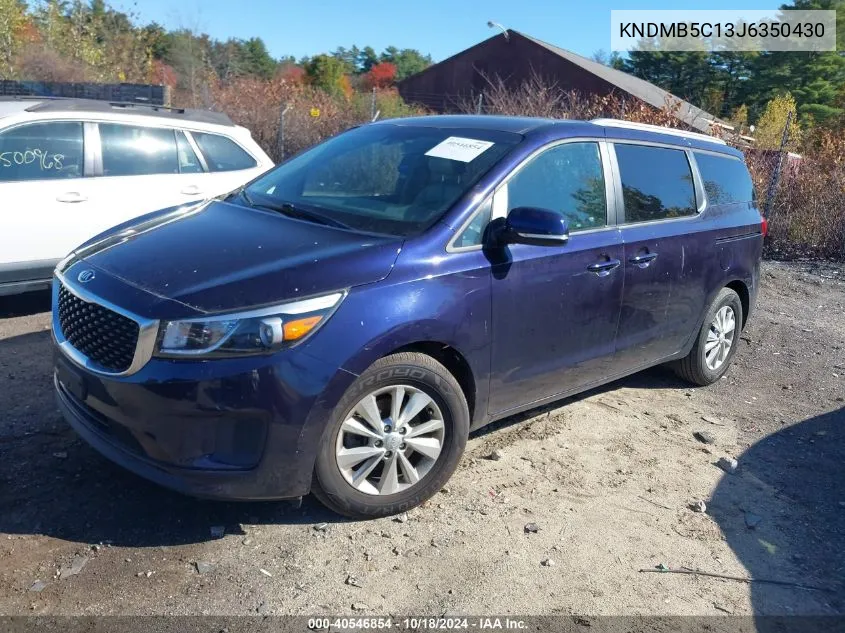 2018 Kia Sedona Lx VIN: KNDMB5C13J6350430 Lot: 40546854