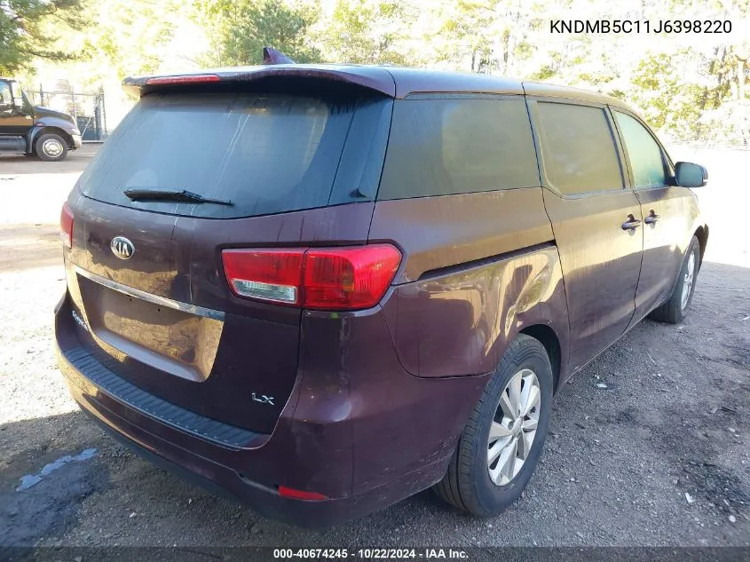 KNDMB5C11J6398220 2018 Kia Sedona Lx