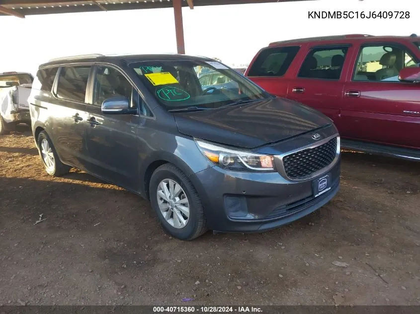 2018 Kia Sedona Lx VIN: KNDMB5C16J6409728 Lot: 40715360