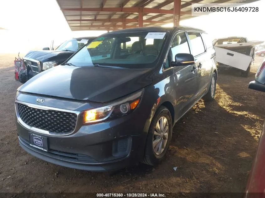 2018 Kia Sedona Lx VIN: KNDMB5C16J6409728 Lot: 40715360