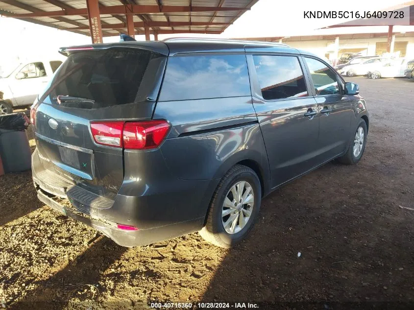 2018 Kia Sedona Lx VIN: KNDMB5C16J6409728 Lot: 40715360