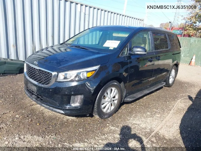 2018 Kia Sedona Lx VIN: KNDMB5C1XJ6351008 Lot: 40743314