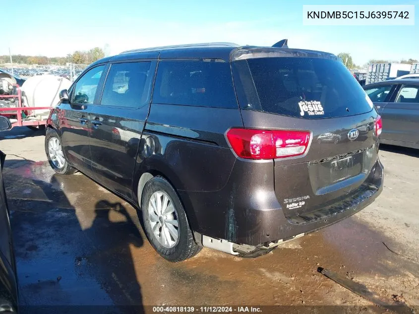 2018 Kia Sedona Lx VIN: KNDMB5C15J6395742 Lot: 40818139