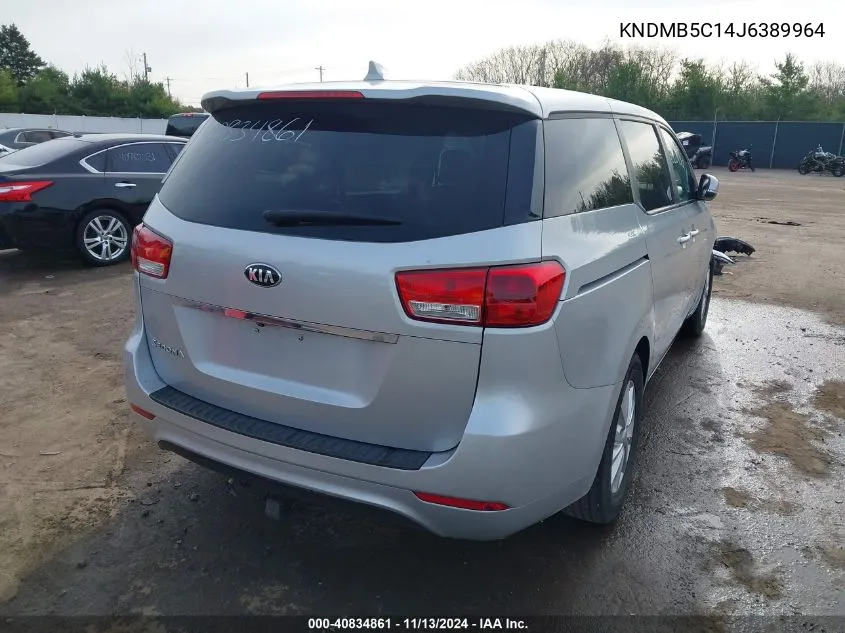 2018 Kia Sedona Lx VIN: KNDMB5C14J6389964 Lot: 40834861