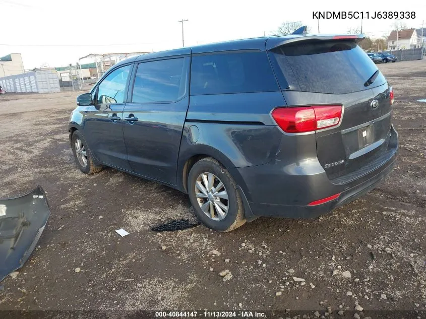 2018 Kia Sedona Lx VIN: KNDMB5C11J6389338 Lot: 40844147