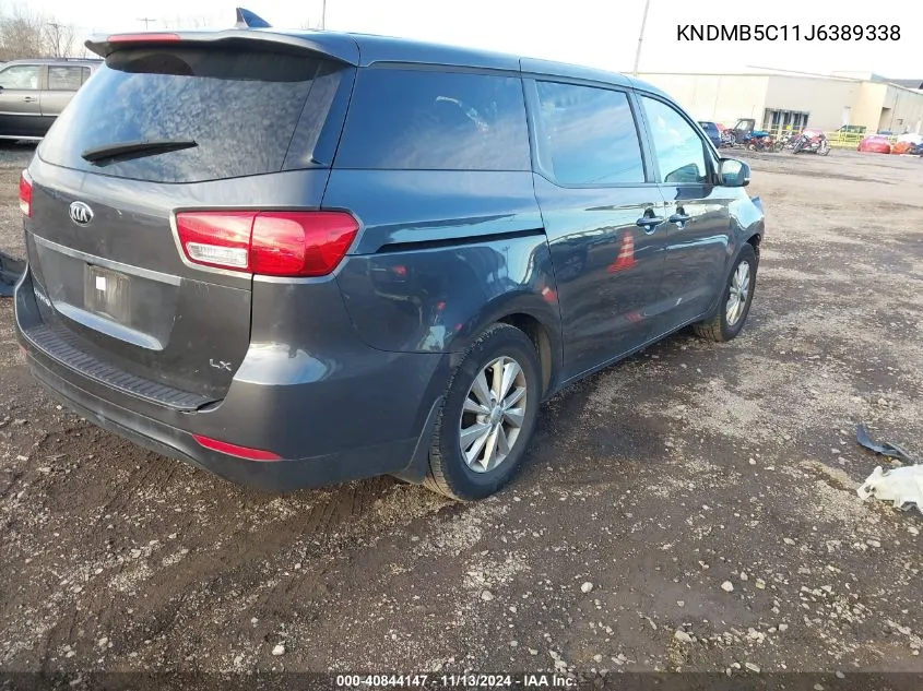 2018 Kia Sedona Lx VIN: KNDMB5C11J6389338 Lot: 40844147