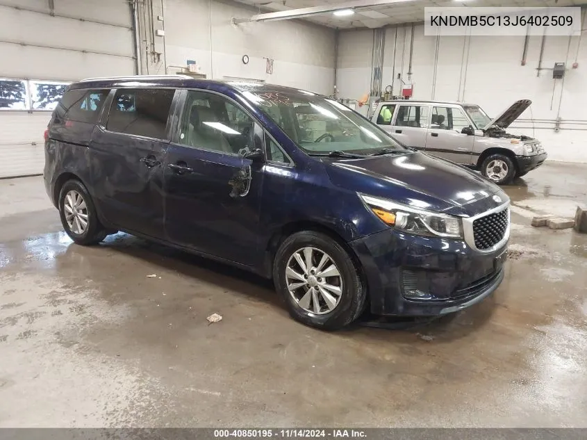 2018 Kia Sedona Lx VIN: KNDMB5C13J6402509 Lot: 40850195