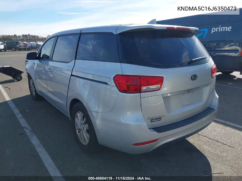 2018 Kia Sedona L VIN: KNDMA5C16J6350473 Lot: 40854119