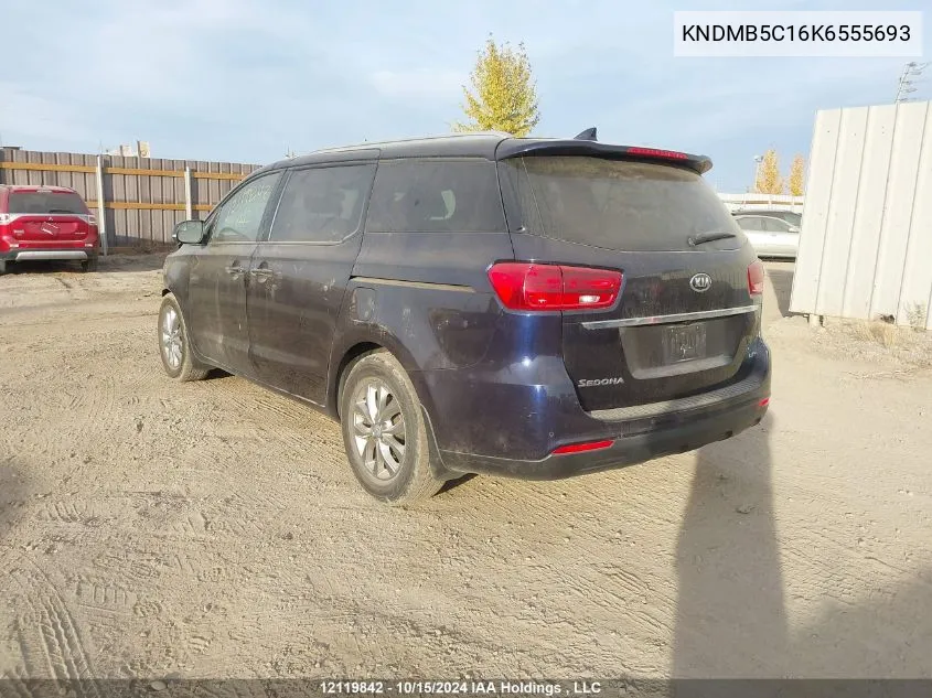 2019 Kia Sedona VIN: KNDMB5C16K6555693 Lot: 12119842