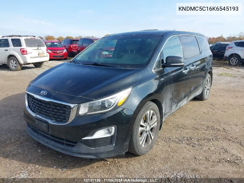 2019 Kia Sedona Sx VIN: KNDMC5C16K6545193 Lot: 12131130