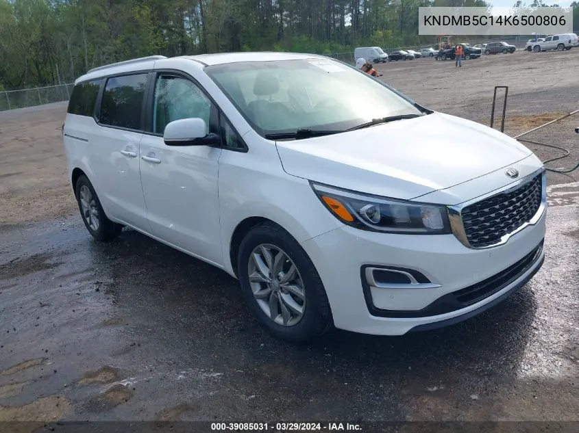 2019 Kia Sedona Ex VIN: KNDMB5C14K6500806 Lot: 39085031