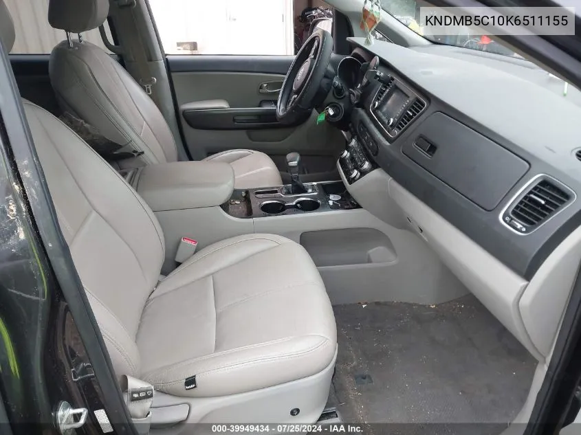 KNDMB5C10K6511155 2019 Kia Sedona Lx