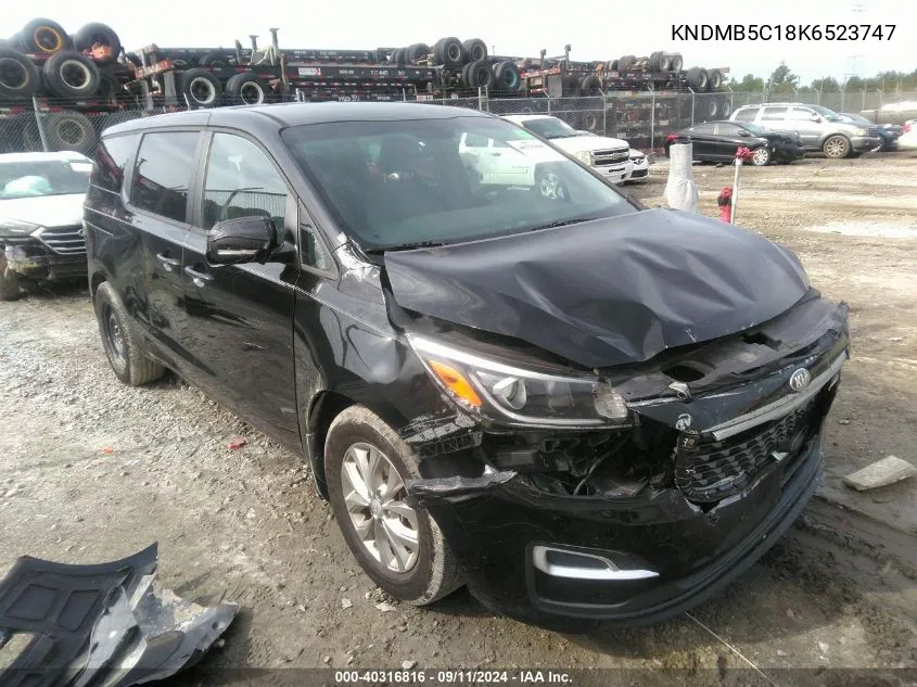 2019 Kia Sedona Lx/Ex VIN: KNDMB5C18K6523747 Lot: 40316816