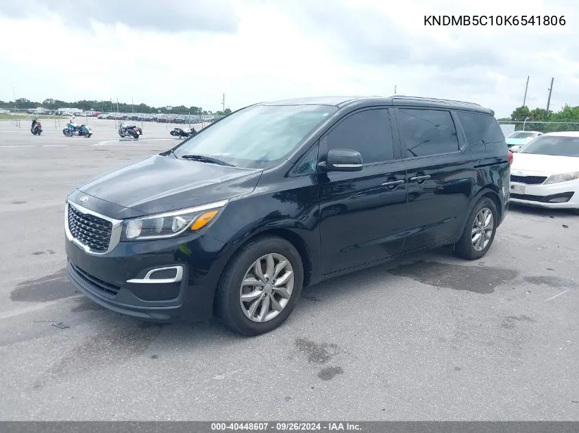 2019 Kia Sedona Ex VIN: KNDMB5C10K6541806 Lot: 40448607