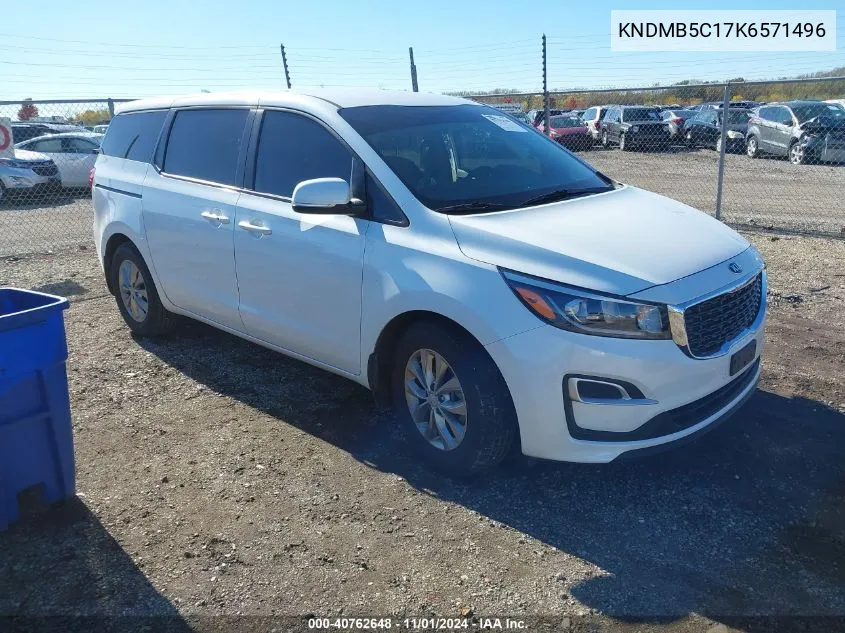 2019 Kia Sedona Lx VIN: KNDMB5C17K6571496 Lot: 40762648