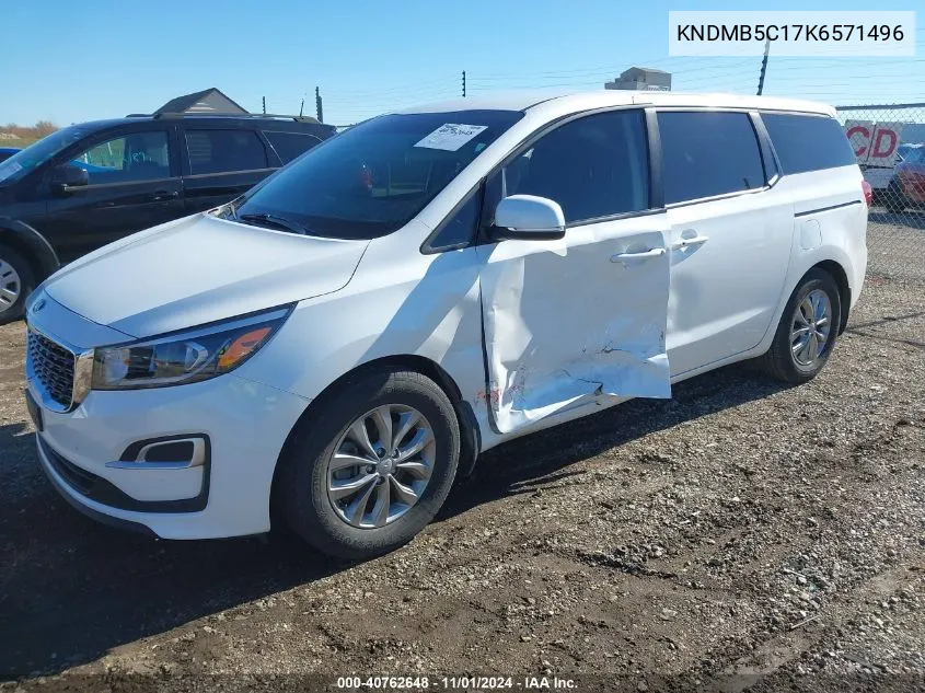 2019 Kia Sedona Lx VIN: KNDMB5C17K6571496 Lot: 40762648