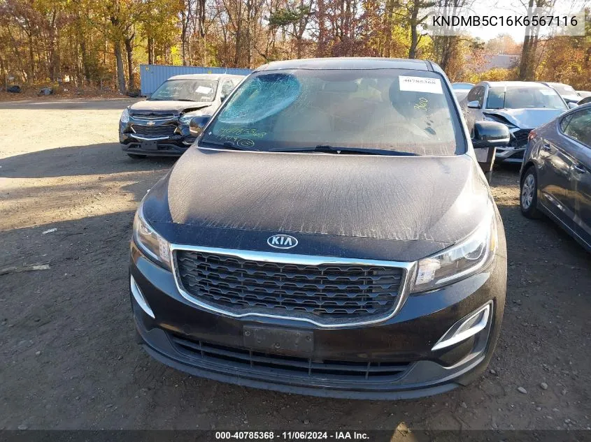 2019 Kia Sedona Lx VIN: KNDMB5C16K6567116 Lot: 40785368