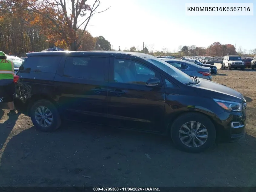 2019 Kia Sedona Lx VIN: KNDMB5C16K6567116 Lot: 40785368