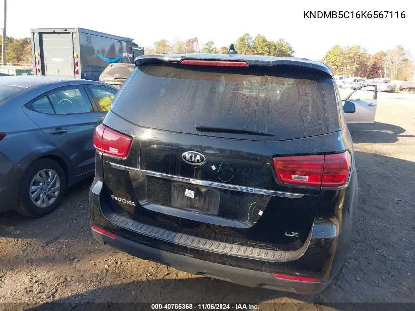 2019 Kia Sedona Lx VIN: KNDMB5C16K6567116 Lot: 40785368