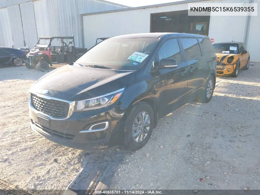 2019 Kia Sedona Lx VIN: KNDMB5C15K6539355 Lot: 40835701