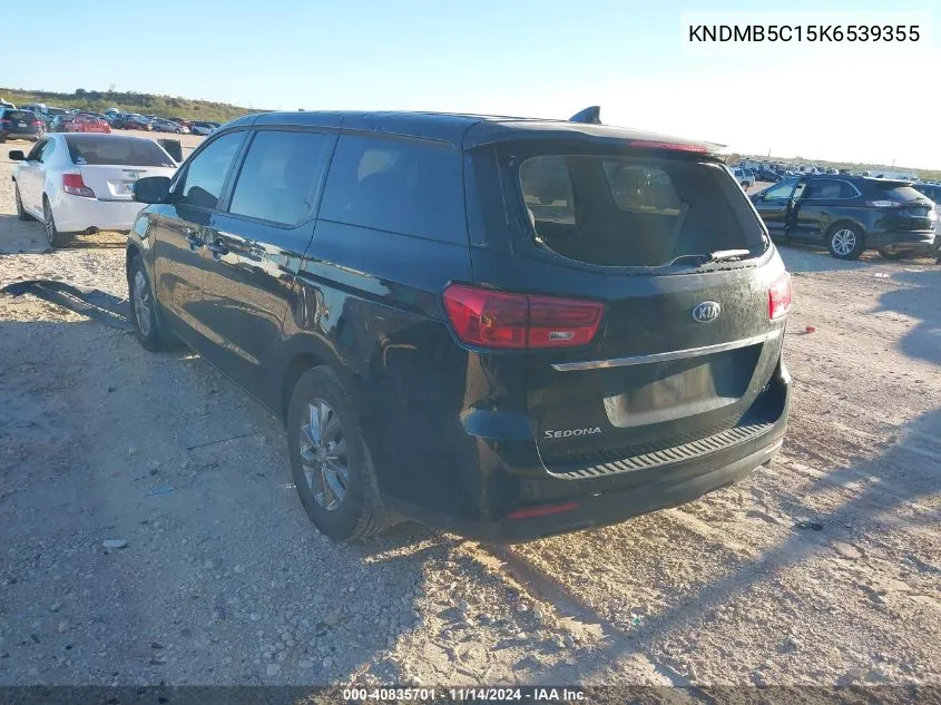 2019 Kia Sedona Lx VIN: KNDMB5C15K6539355 Lot: 40835701